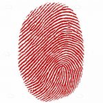 Red Thumb Fingerprint